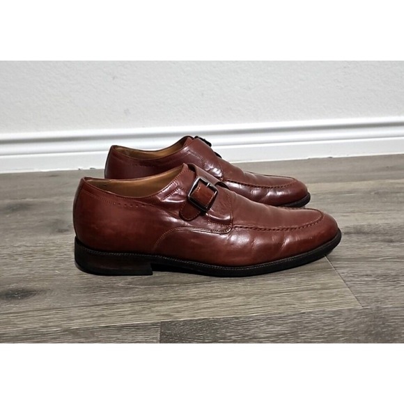 Johnston & Murphy Other - Johnston Murphy Dress Shoes Mens 10.5M Brown Leather Oxford Monk Strap Buckle